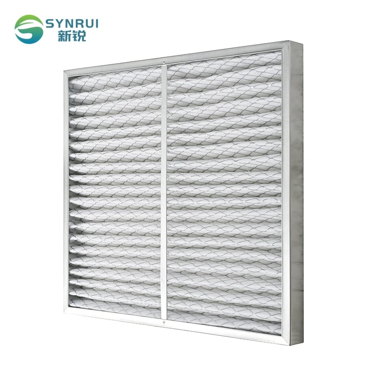 Extended Surface Pleated Panel Filters With Metal Backing